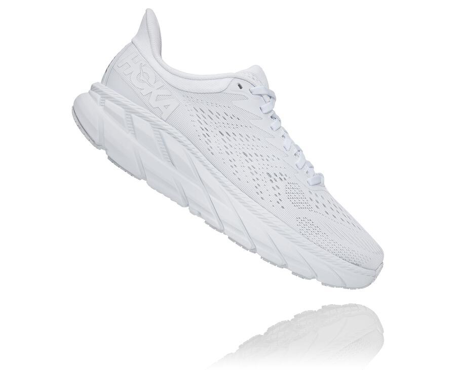 Hoka One One Running Shoes Womens White - Clifton 7 - 31409ADCU